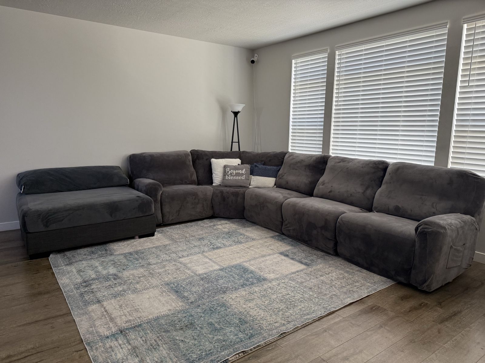 5 piece sectional couch w/ huge ottoman