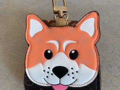 LV inspired Corgi ear pod case holder