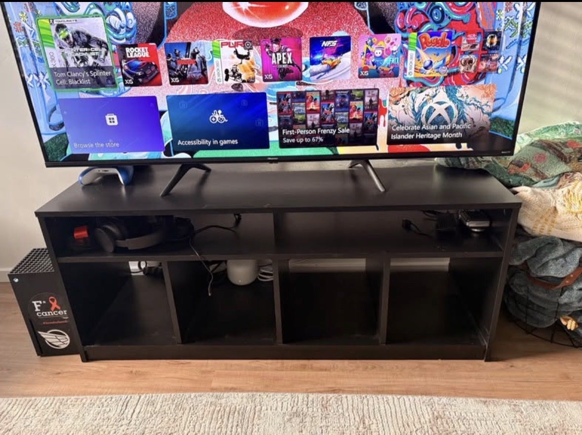 Black TV stand