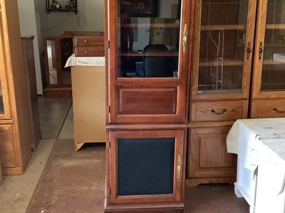 Beautiful 7 Shelf All Cherry Wood Curio