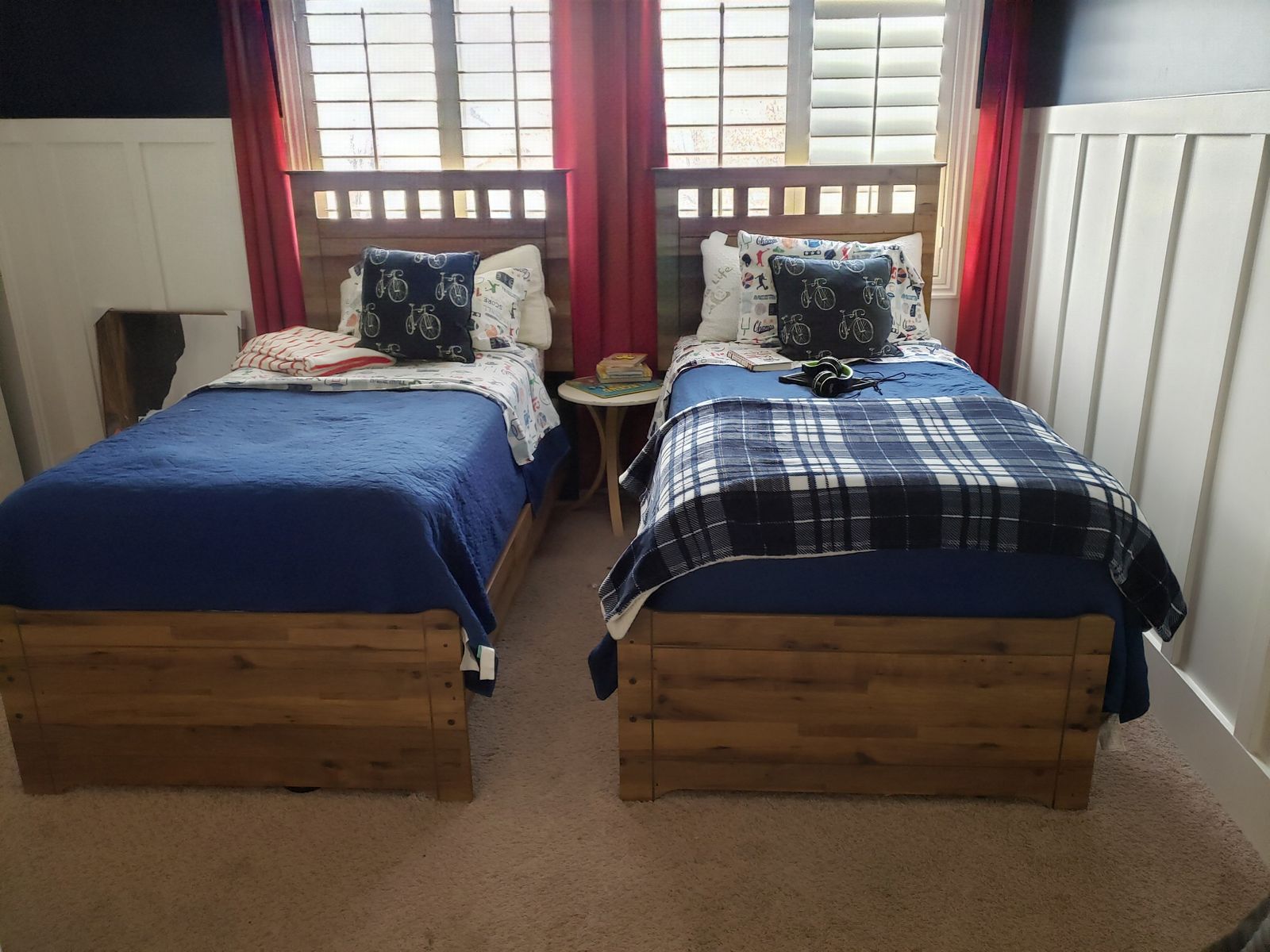 Twin beds and matching dresser