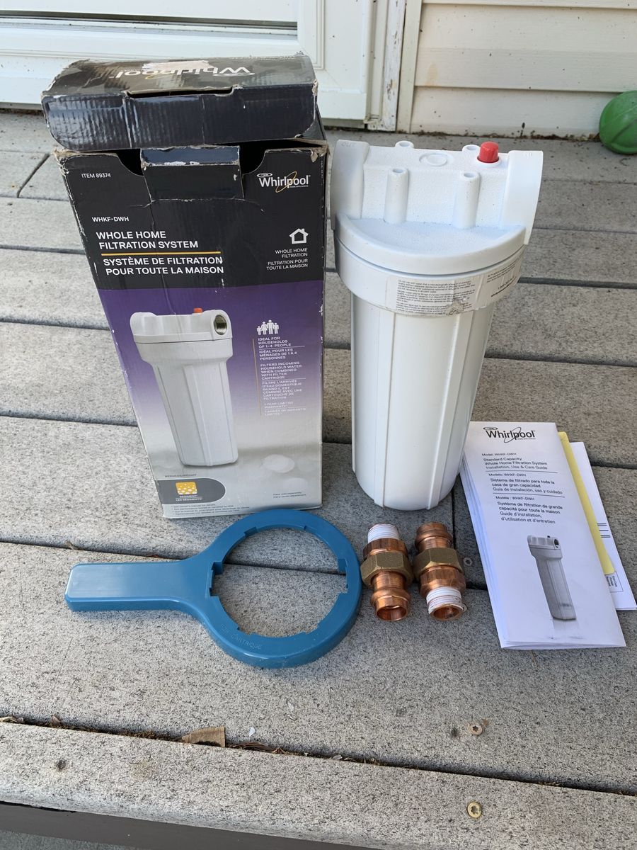 Whirlpool WHKF-DWH Whole Home Filtration System with Wrench & Connectors