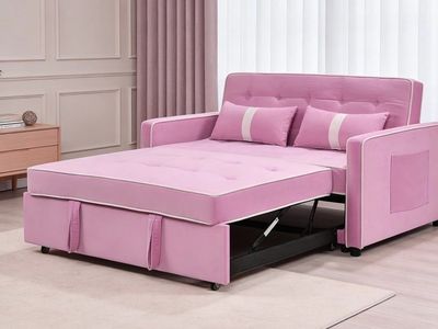 Brand new Pink Velvet Sofa Bed