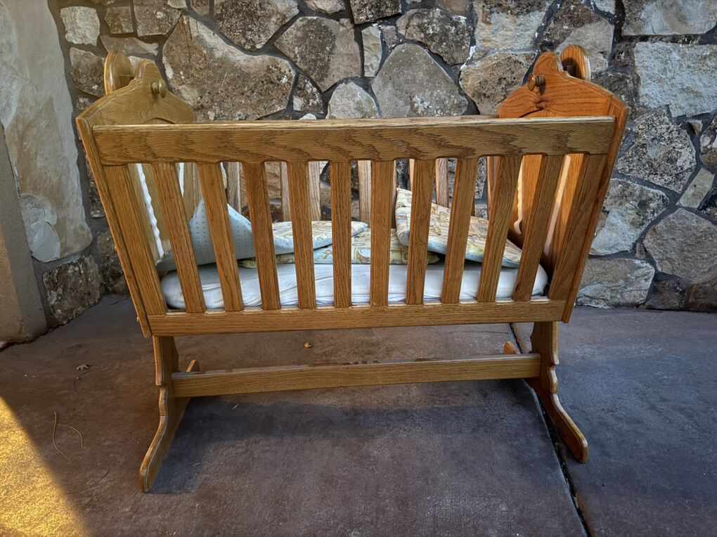 Wooden Baby Cradle