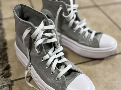 Converse Chuck Taylor All Star Move High Top Platform Sneakers Gray - Women's 7.5