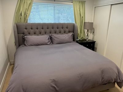 Purple Hybrid Mattress King Like New! With frame