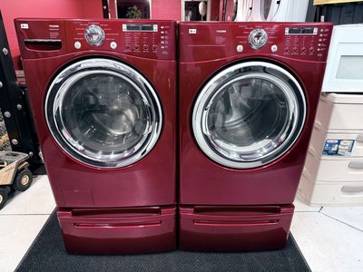 Matching Red Ultra Capacity Lg Washer & Dryer Set!