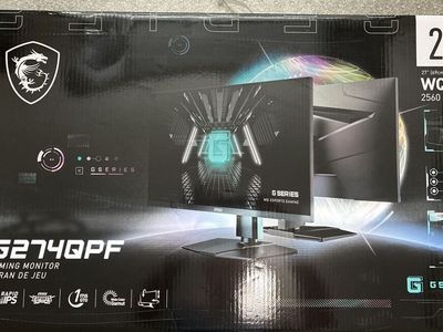 MSI G274QPF 27" WQHD Rapid IPS 1ms 170Hz G-Sync Compatible Gaming Monitor