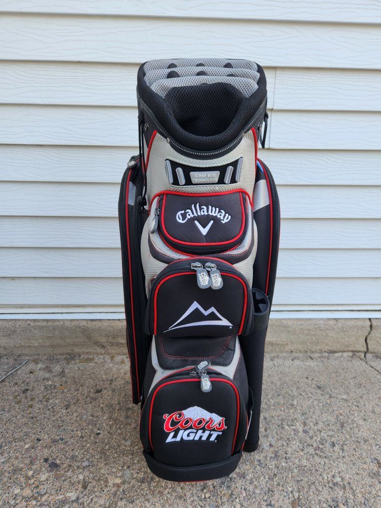 golf bag, cart callaway, w/rain cover, excellent condition