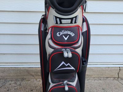golf bag, cart callaway, w/rain cover, excellent condition