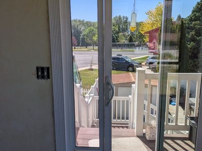 Sliding door pet door insert