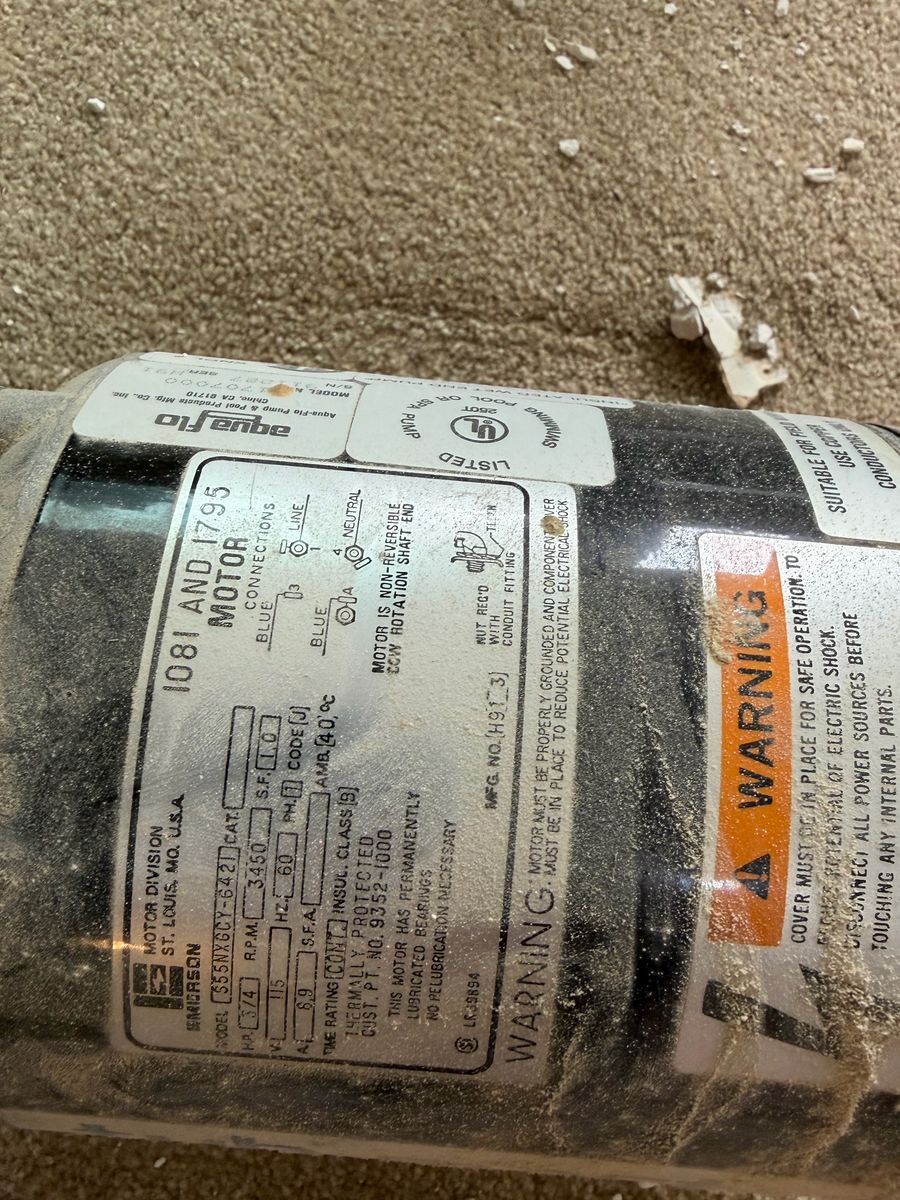 3/4 HP Aqua-Flo Emerson Jetted Tub Pump 115V - Works