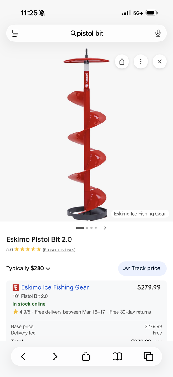 Eskimo Pistol Bit 2.0 Ice Auger