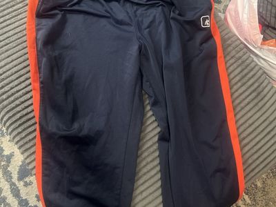 AND1 Men's Athletic Track Pants Navy Blue and Orange Size 2XL