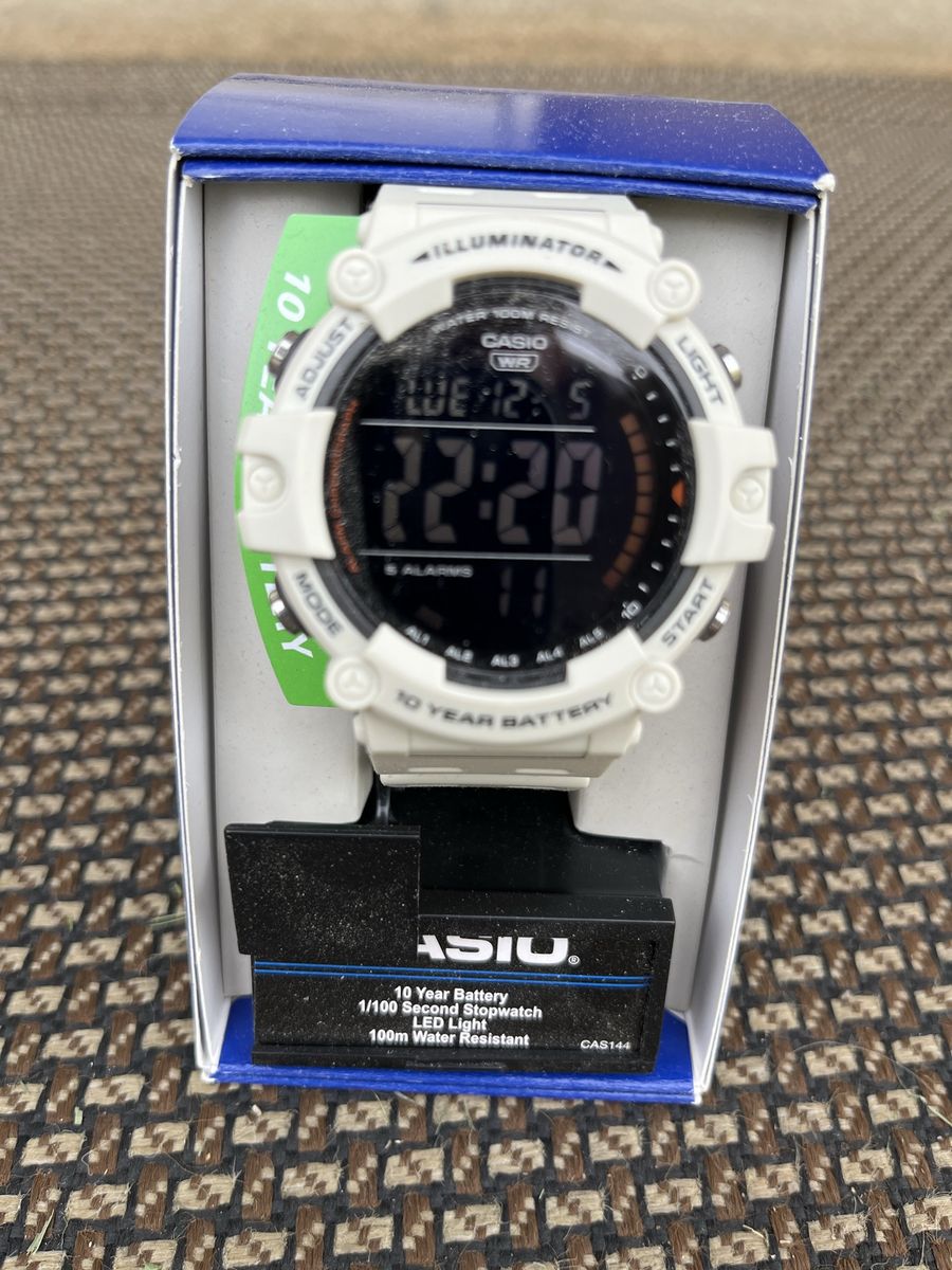 Casio Digital Watch White 100m