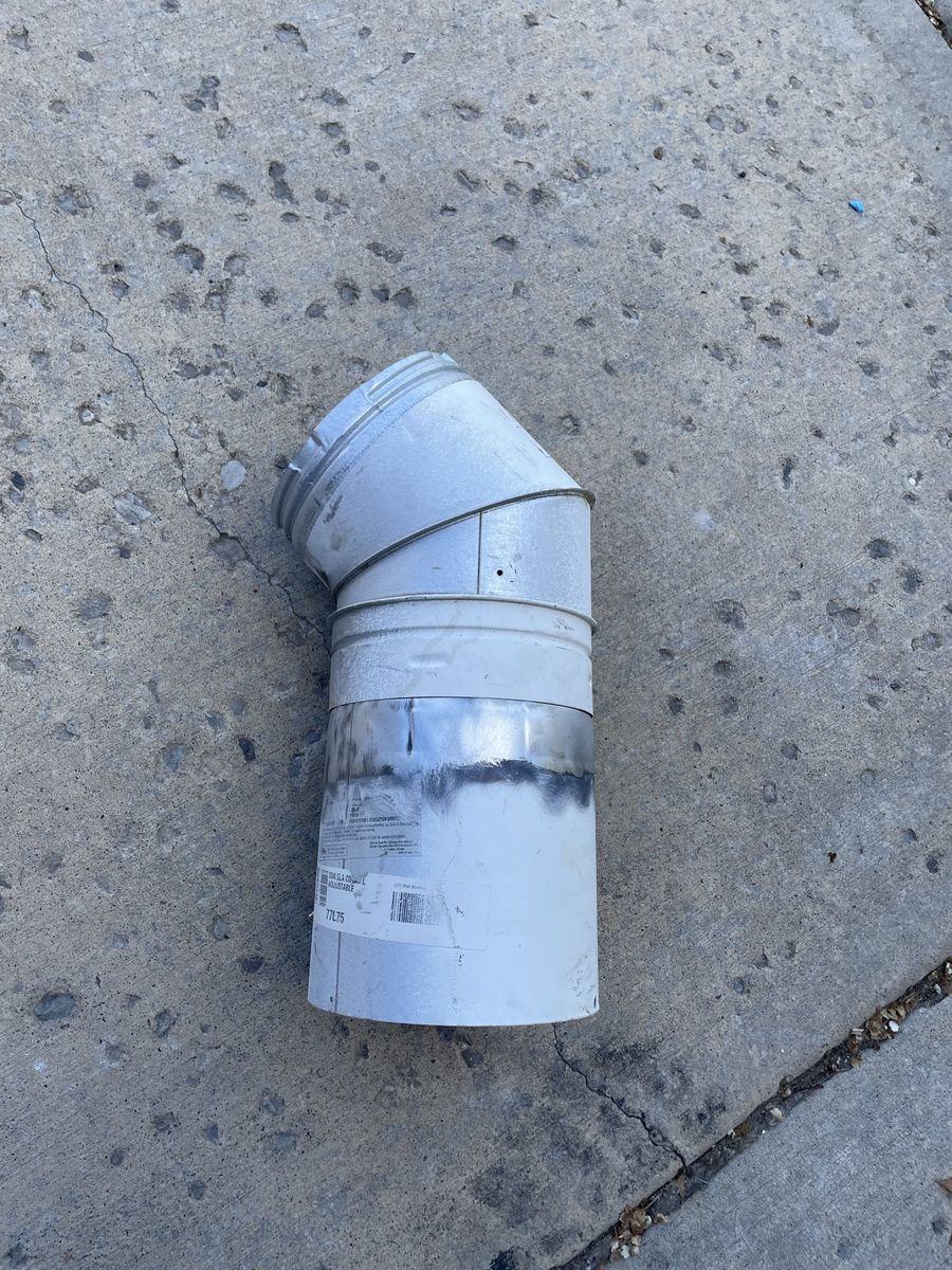 Double-walled Fireplace Vent + extension Piece