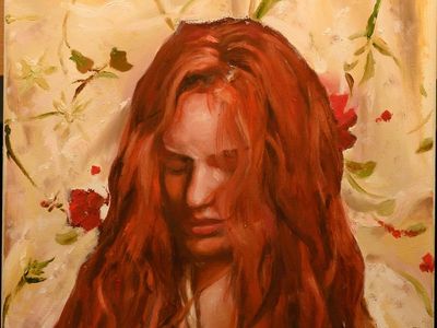 Original Oil Painting "Falling Ginger" by Matt Haag | 14 x 11 in | One of a Kind
