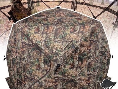 BRAND NEW Pop-Up Ground Hunting Blind with See-Through Mesh + Stool