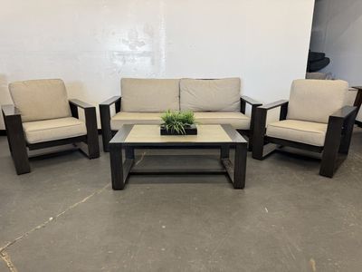 COSTCO 4-PIECE OUTDOOR PATIO CHAIR AND TABLE SET
