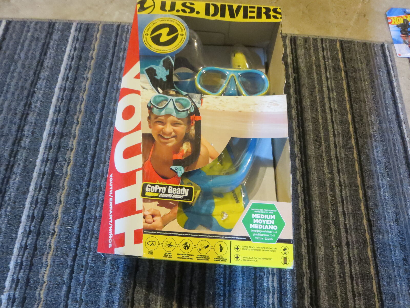Us Divers youth go pro ready snorkel set new