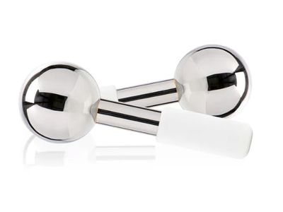 NEW Saian Ice Globes Facial Roller for Face and Eyes - Stainless Steel Cryo Cooling Esthetician Supplies with Icy Metal Rollers