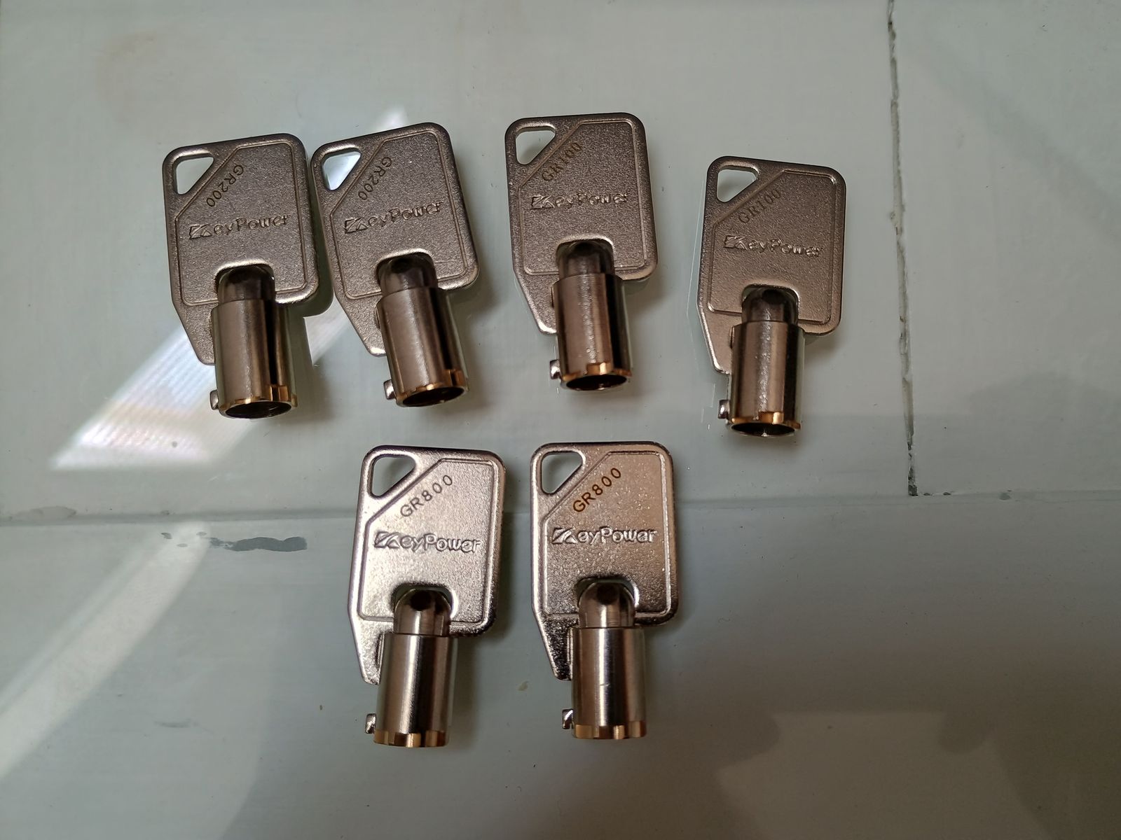 KEY POWER Key Set 6 PCS for Commercial Coin Laundry Machine GR100, GR200, GR800