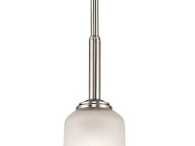 Kichler Shailene 5" Wide Mini Pendant - Brushed Nickel w/ Satin Etched Glass