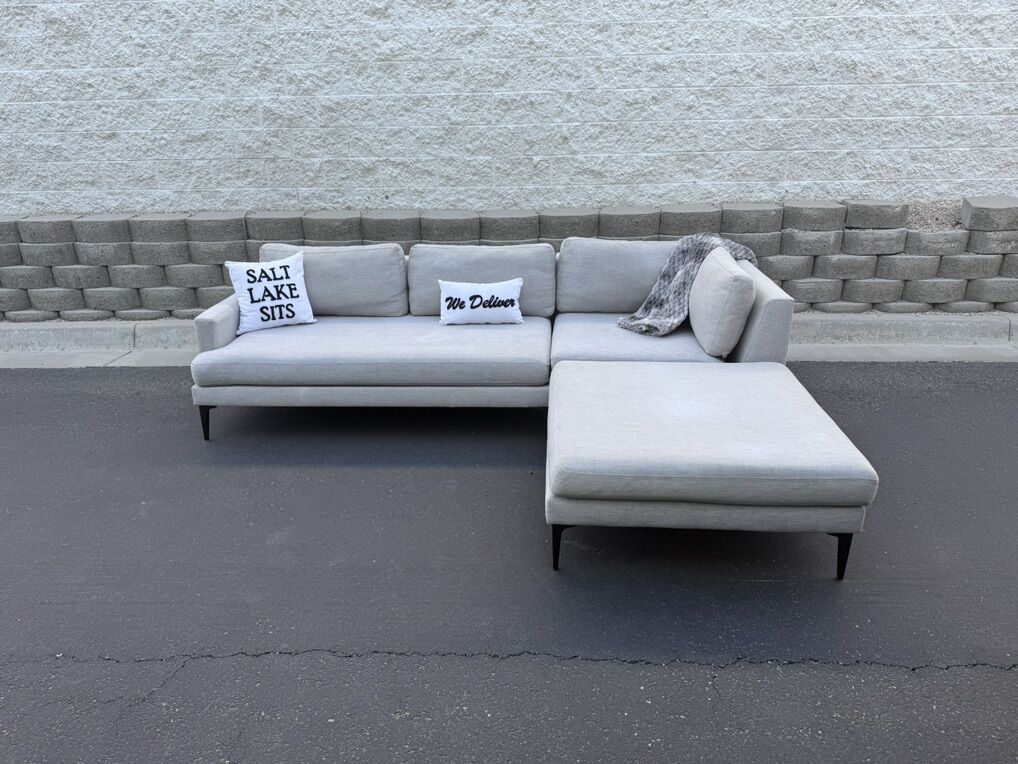 West Elm Andes Sectional Sofa Couch  Delivery