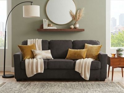 Used Dark Grey/Charcoal 3-Seat Couch / Loveseat - Good Condition
