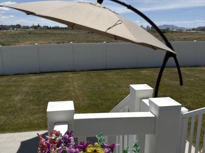 12 foot cantilever Sunbrella outdoor umbrella