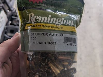 Remington 38 super auto +p brass