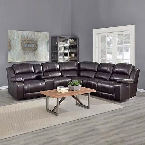 LEATHER POWER RECLINING SECTIONAL – MUST SELL BY MONDAY – BEST OFFER TAKES IT!