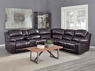 LEATHER POWER RECLINING SECTIONAL – MUST SELL BY MONDAY – BEST OFFER TAKES IT!