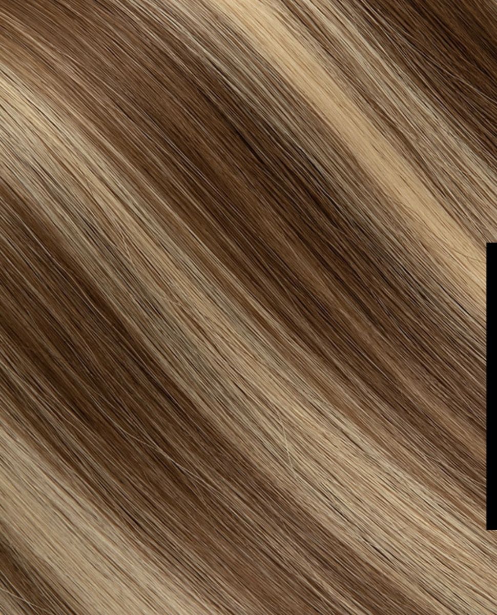 New. BELLAMI Flex Weft Hair Extensions in Caramel Crunch #6/6/18, 16", 120g