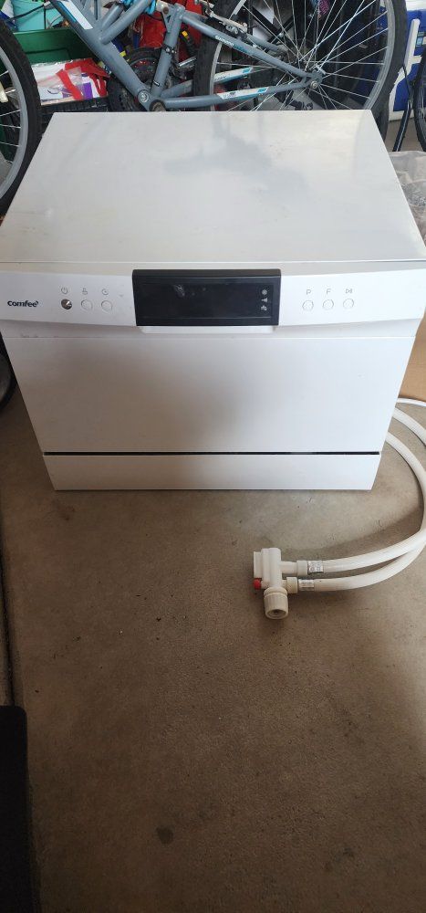 Comfee White Countertop Dishwasher - Compact, Portable Design with Internal Capacity