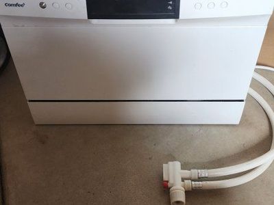 Comfee White Countertop Dishwasher - Compact, Portable Design with Internal Capacity