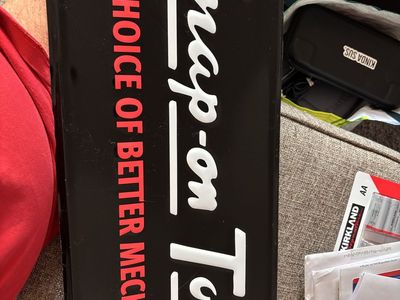 Nice, like new snap on " Metal Sign - Vintage Style Garage Decor
