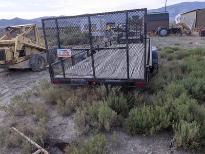 Utility Trailer, Dual Axle, Wood Deck, Heavy Duty Flatbed for Hauling Equipment