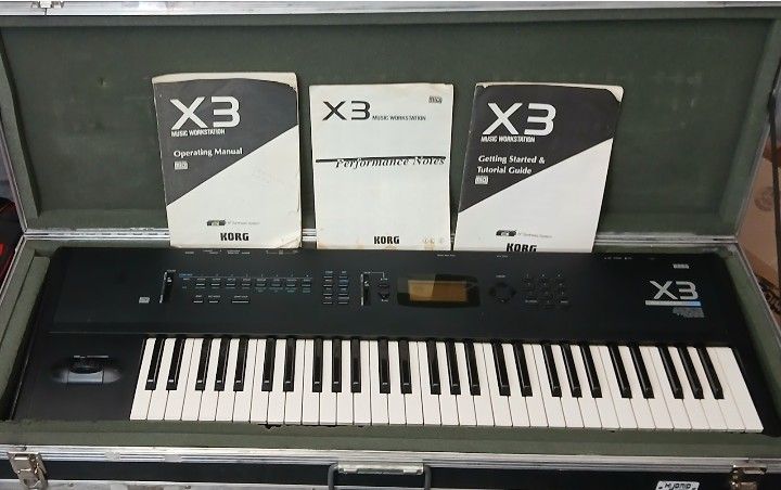 Rare Complete Korg X3 Music Workstation Package – Hard Case + Original Manuals