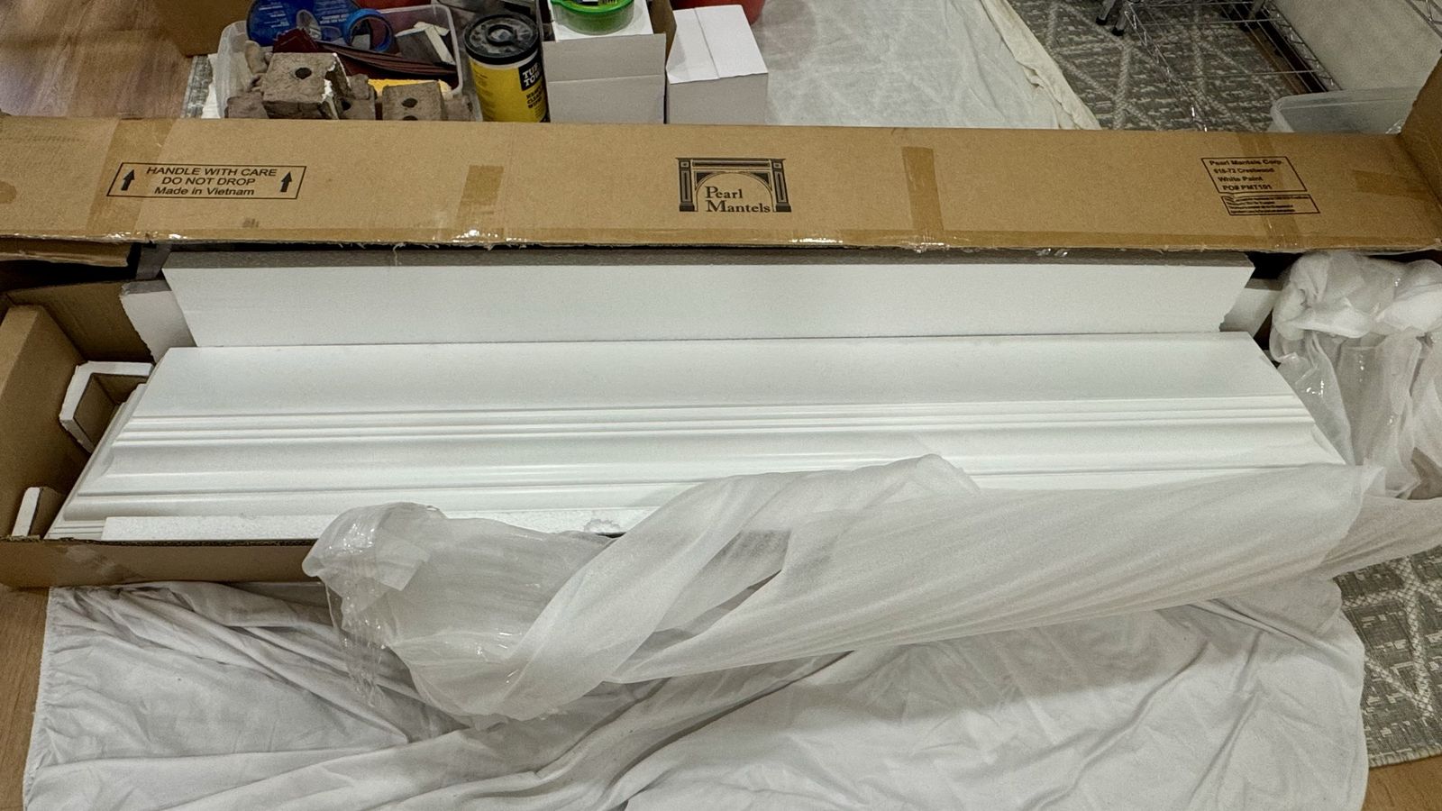 NEW WayFair Pearl Mantels The Lexington Fireplace  Mantel Shelf - 72 in. White Wood