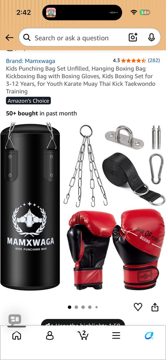 Punching Bag for Adults, 4ft Heavy Boxing Bag Set WITHOUT 12 OZ Gloves