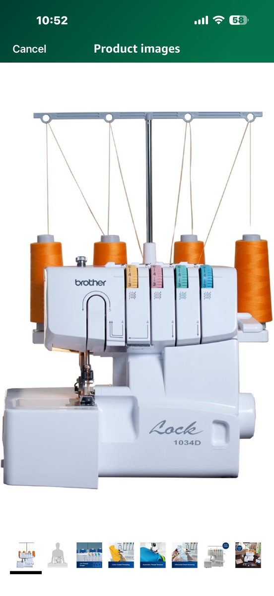 Brother Serger 1034D - Heavy Duty Metal Frame Overlock Machine
