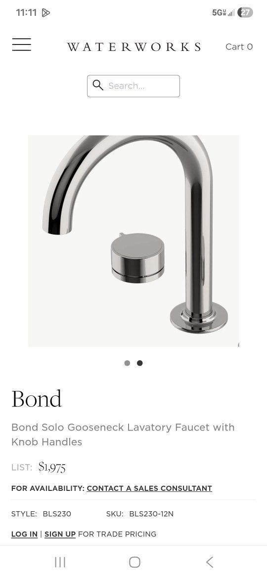 Waterworks lavatory faucet