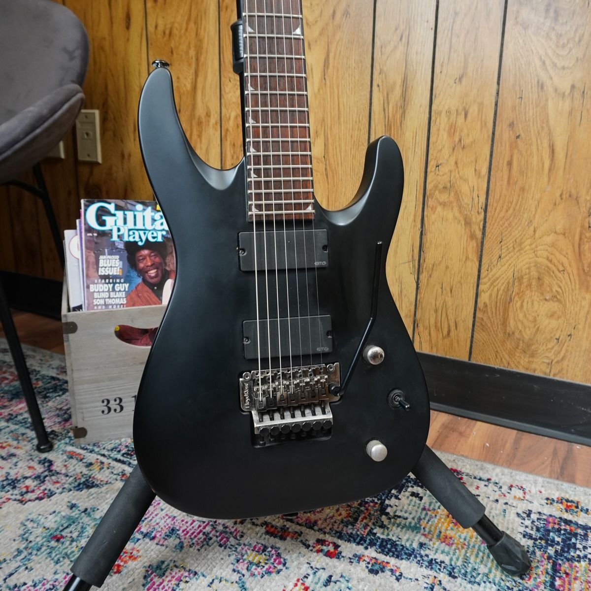 Used Jackson SLATTXMG 3-7 Soloist Floyd Rose Matte Black