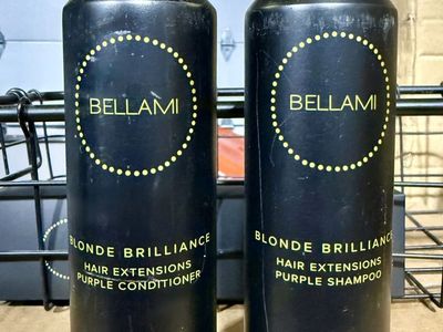 BELLAMI Blonde Brilliance Hair Extensions Purple Shampoo & Conditioner Duo 8 fl oz