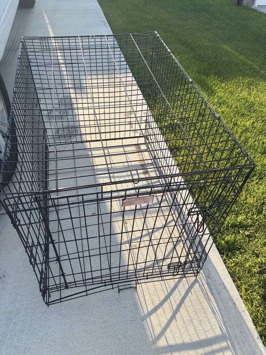 42” xl dog crate extra large kennel pet cage folding wire 