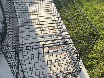 42” xl dog crate extra large kennel pet cage folding wire