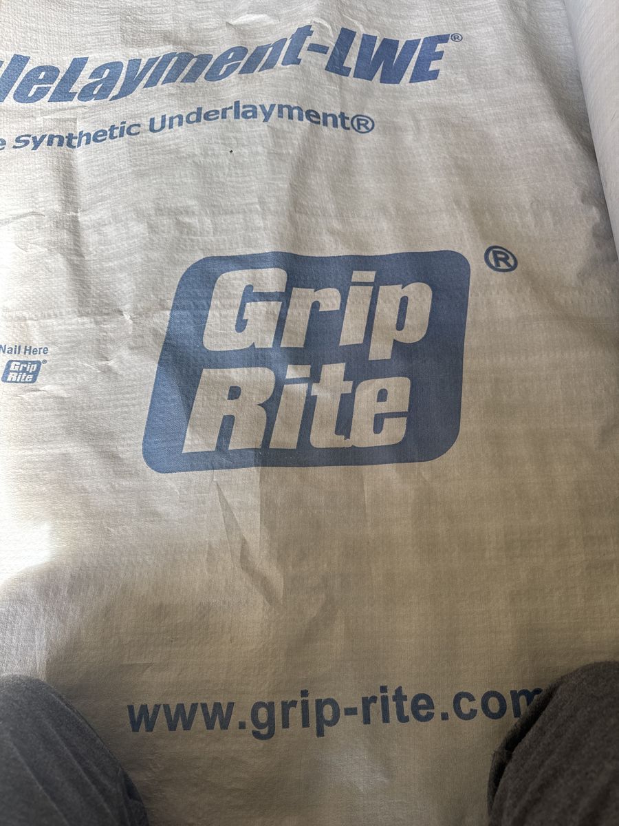 Roof Shingle Underlayment Grip Rite