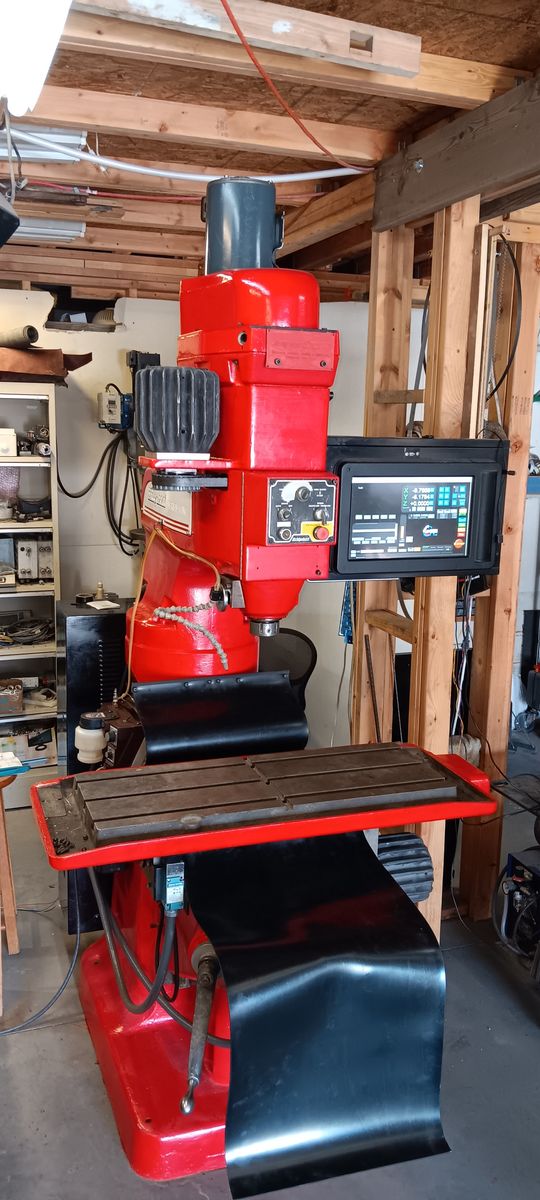 Restored Vintage Bridgeport Boss CNC Milling Machine with brand new control, drives motors, wiring
