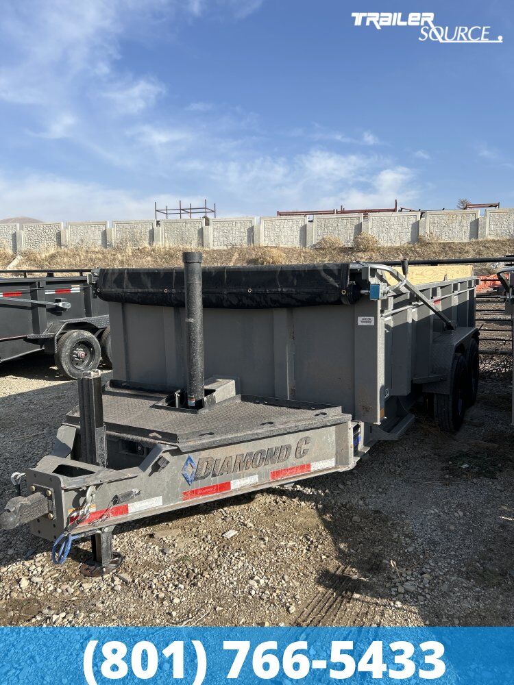 7x14 Diamond C LPT 208 Dump Trailer - 32" Sides - 18K GVWR - 18 Ply Tire Upgrade, Board Brackets, Hydraulic Jack(s), Long Arm